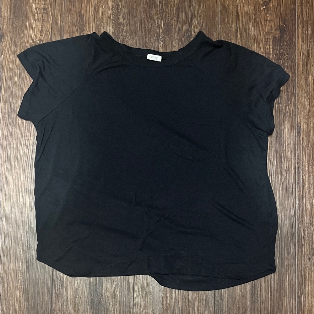Elegant Black Short Sleeve Women's Tee